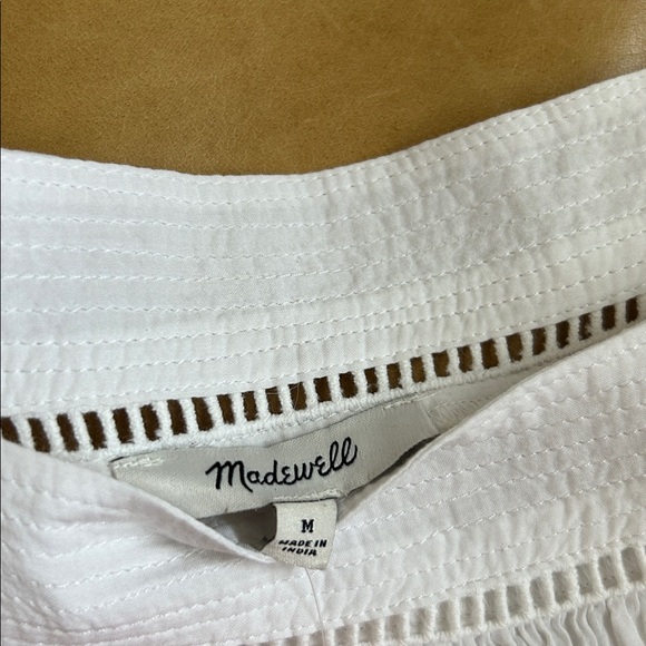 MADEWELL Women's Flutter-Sleeve Top Size M In White - Picture 6 of 9